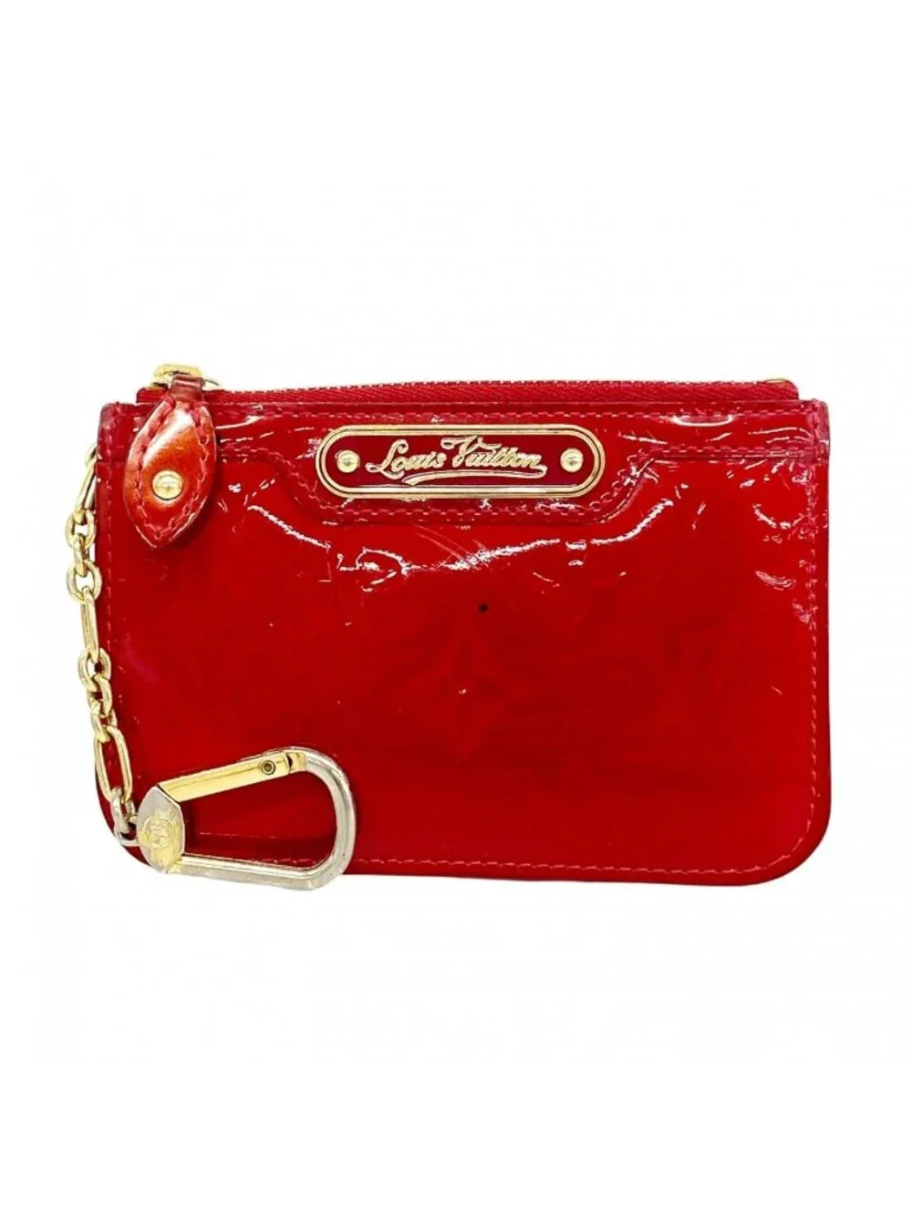 Louis Vuitton Coin Case Vernis Pochette Cles NM Pomme D'amour